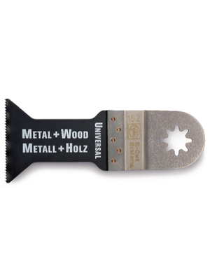 Fein - 63502152010 - Universal E cut saw blade, 44 mm wide, 60 mm long, BiMetal teeth enable a wide range of applications. Saws wood up to 50 mm, plastic and sheet steel up to 2 mm, copper and aluminium pipes and profiles, 63502152010, Fein