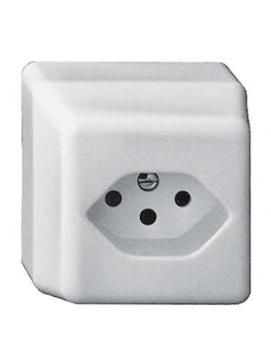 Feller - 87003.X.61 - Sockets for on-wall assembly 60 x 60 x 47 mm 10 A CH  white, 87003.X.61, Feller