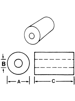 Amidon - FB-31-5621 - Ferrite bead  ?   6.4 mm 300 Ohm @ 100 MHz, FB-31-5621, Amidon