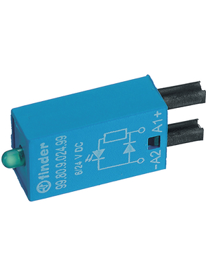 Finder - 99.80.3.000.00 - Plug module with recovery diode 6...220 VDC, 99.80.3.000.00, Finder