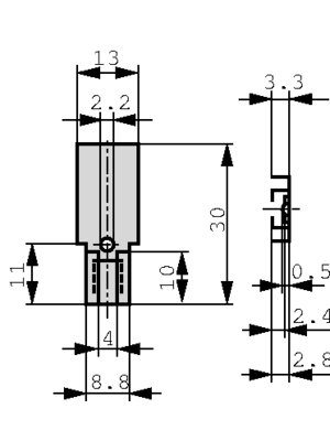 Fischer Elektronik - KK 32 SA - Heat sink 30 mm 60 K/W blackened, KK 32 SA, Fischer Elektronik