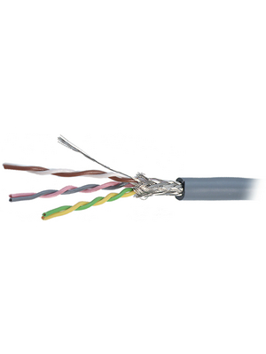 Cabloswiss - DATAFLEX CY 21X2X0,14 MM2 - Data cable shielded   21 x 2 x0.14 mm2 Bare copper stranded wire grey, DATAFLEX CY 21X2X0,14 MM2, Cabloswiss