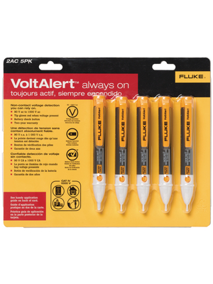 Fluke - FLK2AC/200-1000V5 - Non-contact voltage tester 200...1000 VAC PU=Pack of 5 pieces, FLK2AC/200-1000V5, Fluke