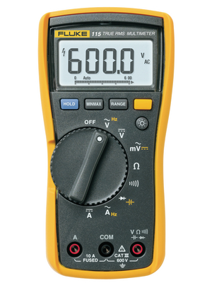 Fluke - FLUKE 115 - Multimeter digital FLUKE 115 TRMS AC 6000 digits 600 VAC 600 VDC 10 ADC, FLUKE 115, Fluke