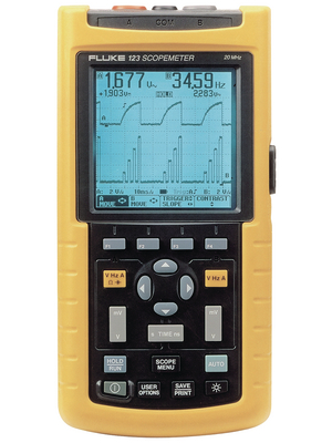 Fluke - FLUKE 123-001 - Handheld Oscilloscope ScopeMeter 2x20 MHz 0.025 GS/s, FLUKE 123-001, Fluke