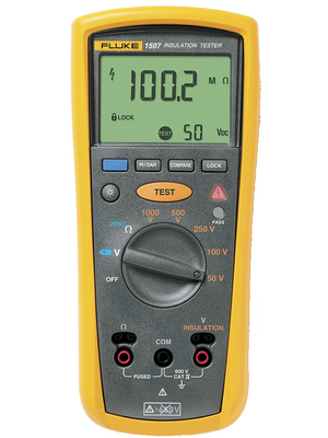 Fluke - FLUKE 1507 - Insulation tester 10 GOhm 50 VDC / 100 VDC / 250 VDC / 500 VDC / 1000 VDC 600 VAC, FLUKE 1507, Fluke