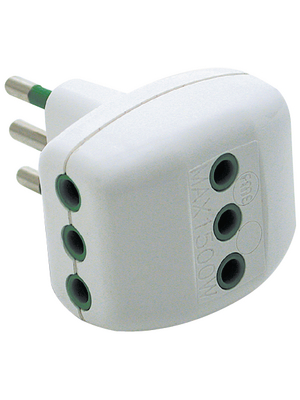 FME Fanton - 82.200 - Branch plug 3-pin IT white 2P+T 10A, 82.200, FME Fanton