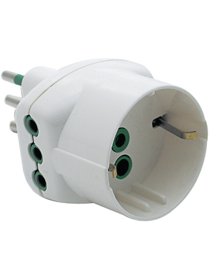 FME Fanton - 82.210 - Branch plug 3-pin IT white 2P+T 10A, 82.210, FME Fanton