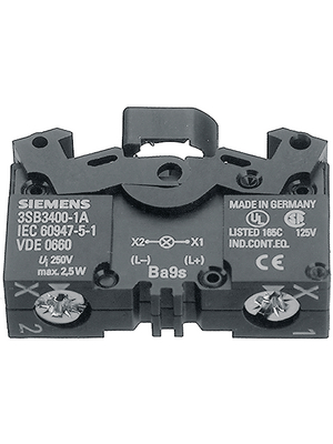 Siemens - 3SB3400-1D - Lamp socket SIRIUS 3SB3, 3SB3400-1D, Siemens