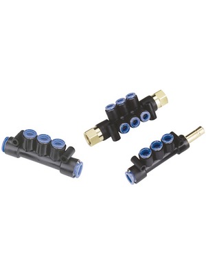 SMC - KM11-04-08-6 - Push-on plug distributor rail -100 kPa...1 MPa, KM11-04-08-6, SMC