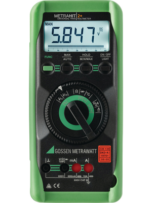 Gossen Metrawatt - METRAHIT 2+ - Multimeter digital TRMS AC 6000 digits 600 VAC 600 VDC 10 ADC, METRAHIT 2+, Gossen Metrawatt