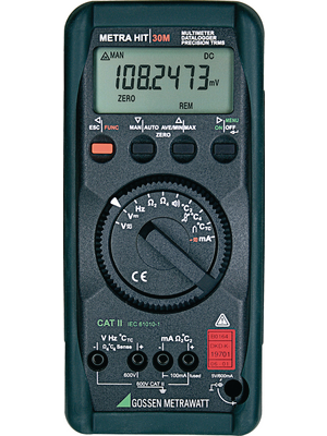 Gossen Metrawatt - METRAHIT 30M - Multimeter digital TRMS AC+DC 1200000 digits 600 VAC 600 VDC 0.1 ADC, METRAHIT 30M, Gossen Metrawatt