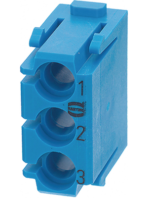 HARTING - 09 14 003 4501 - Pin and socket insert, 3-pin,Gender of contacts-Male / Female, 09 14 003 4501, HARTING