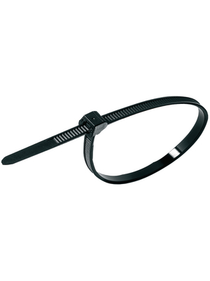 HellermannTyton - T18ROS-HS-BK-C1 - Cable tie black 100 mm x 2.5 mm, 118-04700, T18ROS-HS-BK-C1, HellermannTyton