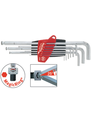 Wiha - 369R S9 - Allen key set;9 p., 369R S9, Wiha