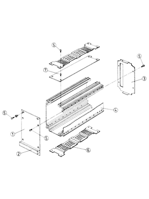 Pentair Schroff - 30809-635 - Rear Panel, 3 HE, 7 TE, 30809-635, Pentair Schroff