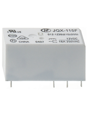 Hongfa - HF115F/012-1Z3B 610 - PCB power relay 12 VDC 400 mW, HF115F/012-1Z3B 610, Hongfa