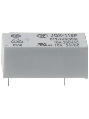 Hongfa - HF118F/012-1H5 - PCB power relay 12 VDC 220 mW, HF118F/012-1H5, Hongfa