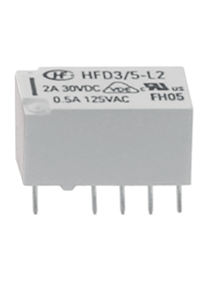 Hongfa - HFD3/005 - Signal relay 5 VDC 178 Ohm 140 mW THD, HFD3/005, Hongfa