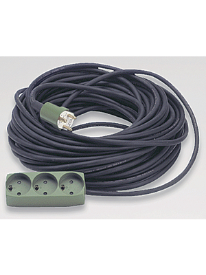 JO-EL - 518738 - Outlet strip, 3xDenmark Type K, 15 m, DK / Protective contact, 518738, JO-EL