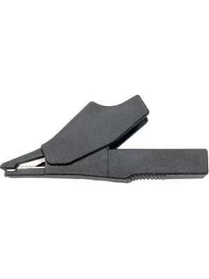 Staeubli Electrical Connectors - XKK-200 BLACK - Safety crocodile clip ? 2 mm black 600 V, 10 A, CAT III, XKK-200 BLACK, St?ubli Electrical Connectors