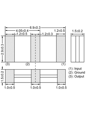 Murata - SFECV10M7KA00-R0 - Resonator 3 contacts 10.7 MHz, SFECV10M7KA00-R0, Murata