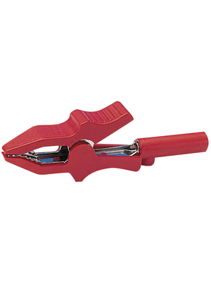 Deltron Components - 307-0500 - Crocodile clips ?4 mm, type 307 ? 4 mm red 30 VAC 60 VDC, 10 A, 307-0500, Deltron Components