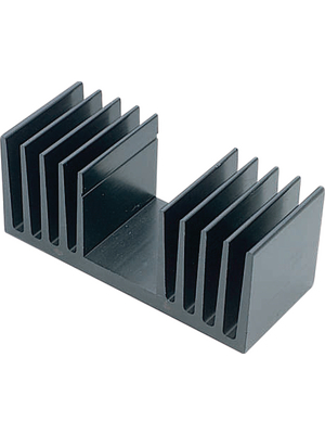 Austerlitz Electronic - KS120.9-100E - Heat sink 100 mm 0.9 K/W  @ 50 W black anodised, KS120.9-100E, Austerlitz Electronic