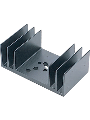 Austerlitz Electronic - KS65-1000E - Heat sink 1000 mm 2.7 K/W  @ L=100 mm black anodised, KS65-1000E, Austerlitz Electronic