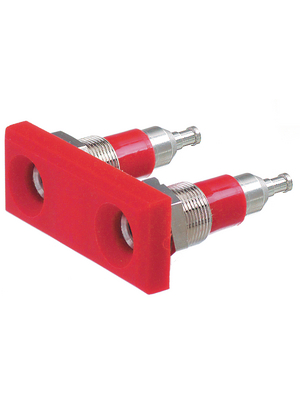 Staeubli Electrical Connectors - LB-I4/2P - Double Socket ? 4 mm red/red N/A, LB-I4/2P, St?ubli Electrical Connectors