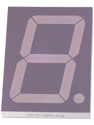 Kingbright - SA40-19QBWA-D - 7-segment LED-display blue 100 mm THT, SA40-19QBWA-D, Kingbright