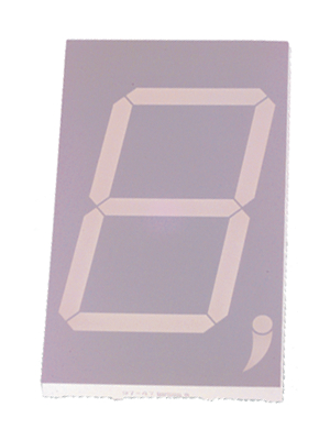 Kingbright - SA50-31EWA - 7-segment LED-display red 127 mm THT, SA50-31EWA, Kingbright