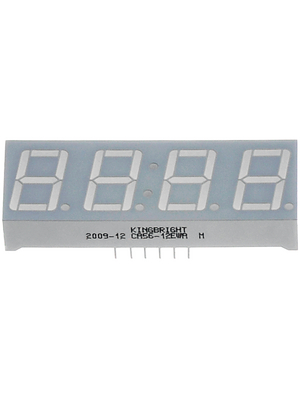Kingbright - CA56-12EWA - 7-segment LED-display red 14.22 mm THT, CA56-12EWA, Kingbright