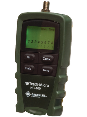 Greenlee - NETCAT MICRO NC-100 - Wiring tester 104 x 63 x 29 mm, NETCAT MICRO NC-100, Greenlee