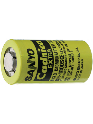 Sanyo - KR-1800SCE - NiCd Battery 1.2 V 1800 mAh Consumer Version, KR-1800SCE, Sanyo