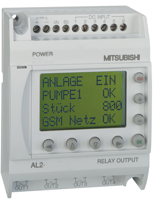Mitsubishi Electric - AL2-14MR-A - Alpha XL base unit ALPHA, 8 DI, 6 RO, AL2-14MR-A, Mitsubishi Electric