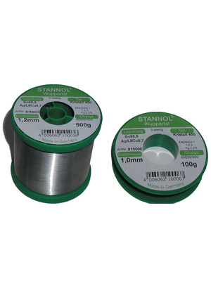 Stannol - TSC KRISTALL 400, 810004 - Solder wire Sn95.5/Ag3.8/Cu0.7 100 g 0.5 mm, TSC KRISTALL 400, 810004, Stannol