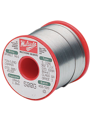Multicore - ERSIN 362 500G 1.0MM - Solder wire Sn50/Pb48.5/Cu1.5 500 g 1.0 mm, ERSIN 362 500G 1.0MM, Multicore