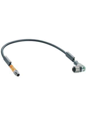 Belden Lumberg - RSMV 3-RKWT/LED A 4-3-224/1 M - Connecting cable M12 (90) Coupling M8 Plug 1.00 m, RSMV 3-RKWT/LED A 4-3-224/1 M, Belden Lumberg