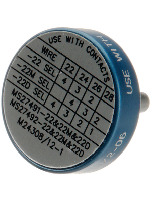 Astro Tool Corp - M22520/2-09 - Insert for crimp tool M-22520/2-1, pin contacts, M22520/2-09, Astro Tool Corp