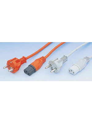 Cixi Donggong - 2308/3365 H05VV-F3G1,0 5M - Instrument cable Type F (CEE 7/4) IEC-320-C13 5.00 m, 2308/3365 H05VV-F3G1,0 5M, Cixi Donggong