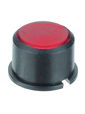 MEC - 1F098 - Cap, round, black for red LED red, 1F098, MEC