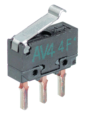 Panasonic - AV4004J - Micro switch 0.55 ADC Plunger N/A 1 change-over (CO), AV4004J, Panasonic