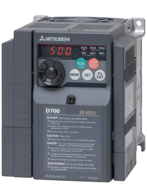 Mitsubishi Electric - FR-D740-022-EC - Frequency converters FR-D720S/D740 0.75 kW, 380...480 VAC 3-phase, FR-D740-022-EC, Mitsubishi Electric