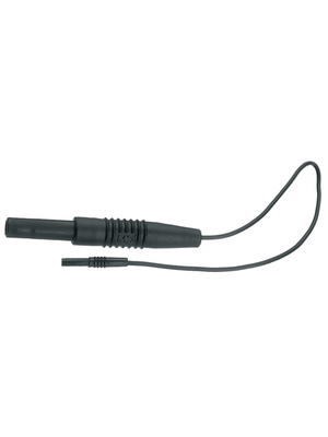 Staeubli Electrical Connectors - AK0,63-B/405-BK - Adapter cable ? 0.64 mm / ? 4 mm black 30 VAC 60 VDC, 6 A 230 mm, AK0,63-B/405-BK, St?ubli Electrical Connectors