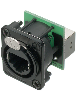 Neutrik - NE8FDP-B - Panel mount jack RJ 45 8 black, NE8FDP-B, Neutrik