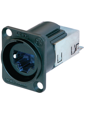 Neutrik - NE8FDY-C6-B - Panel mount jack RJ 45 black, NE8FDY-C6-B, Neutrik