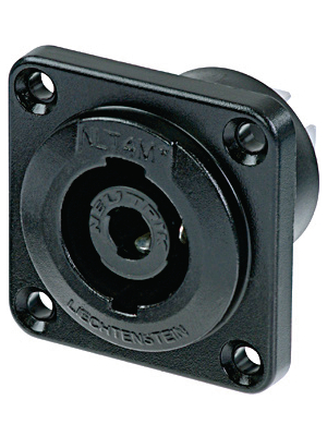 Neutrik - NLT4MP-BAG - Built-in plugs Speakon? STX black 4P, NLT4MP-BAG, Neutrik