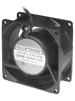 NMB - 3115PS-12W-B30-A00 - Axial fan AC 80 x 80 x 38 mm 45 m3/h 115 VAC 9 W, 3115PS-12W-B30-A00, NMB