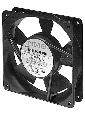 NMB - 4710PS-12T-B3A-A00 - Axial fan AC 119 x 119 x 25.5 mm 108 m3/h 115 VAC 14 W, 4710PS-12T-B3A-A00, NMB